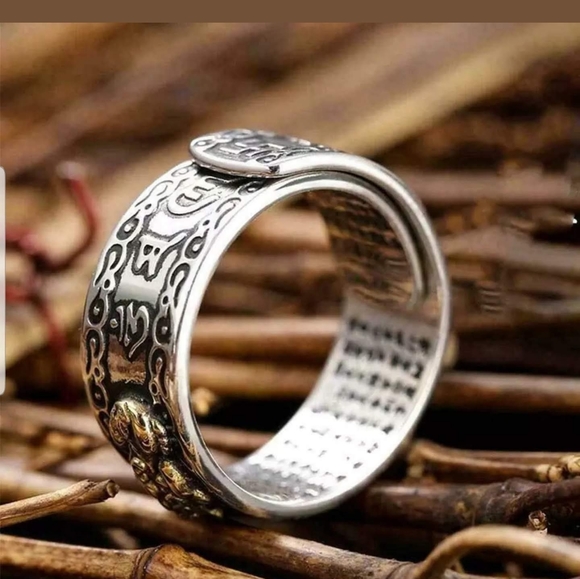 Feung Shui meditation & protection services ring Adjustable Size - Picture 4 of 8